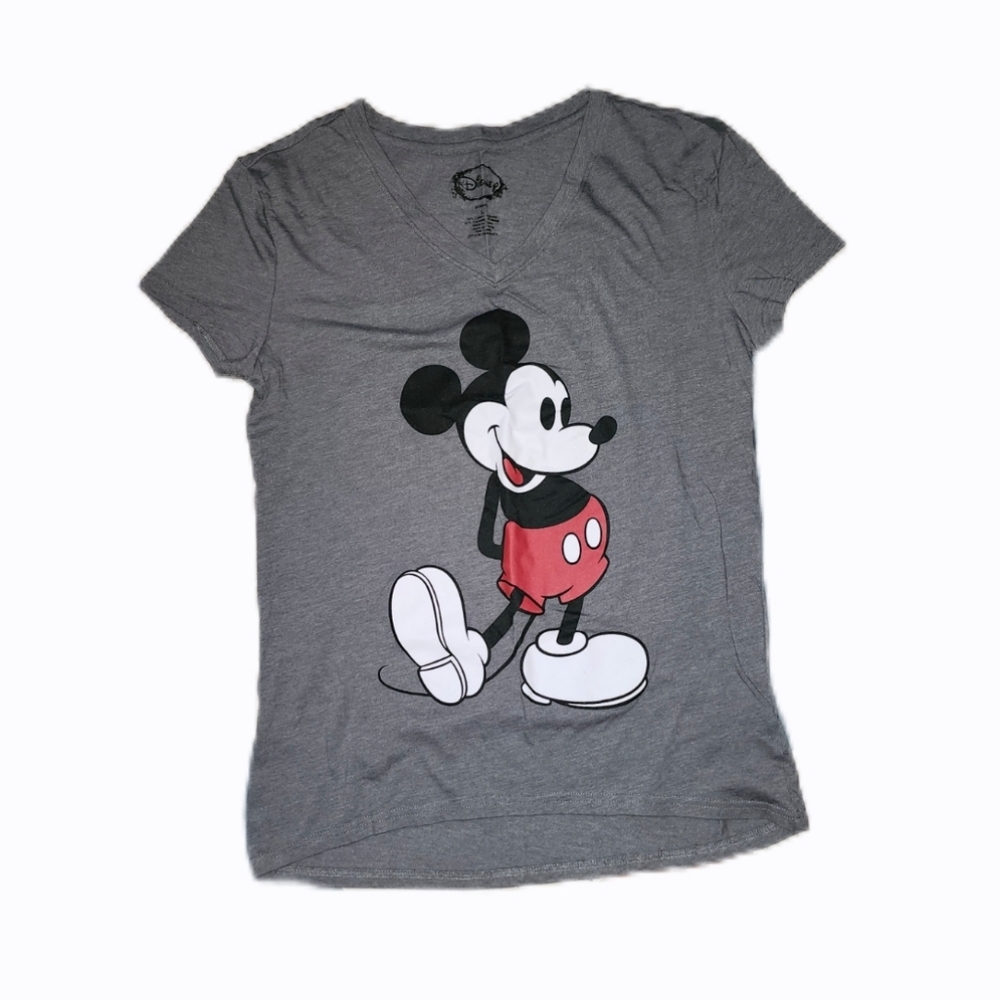 (3/$25) Disney Gray Mickey Mouse T-Shirt - Picture 2 of 4